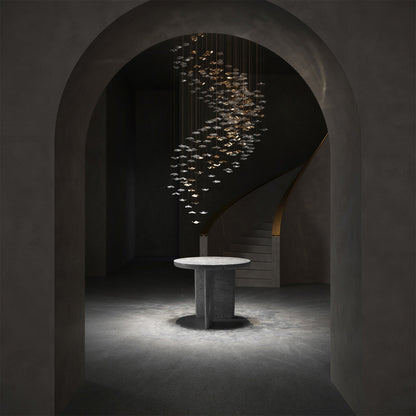 Tidal Art Glass Chandelier - Elegant Design with Dimmable LED Lights