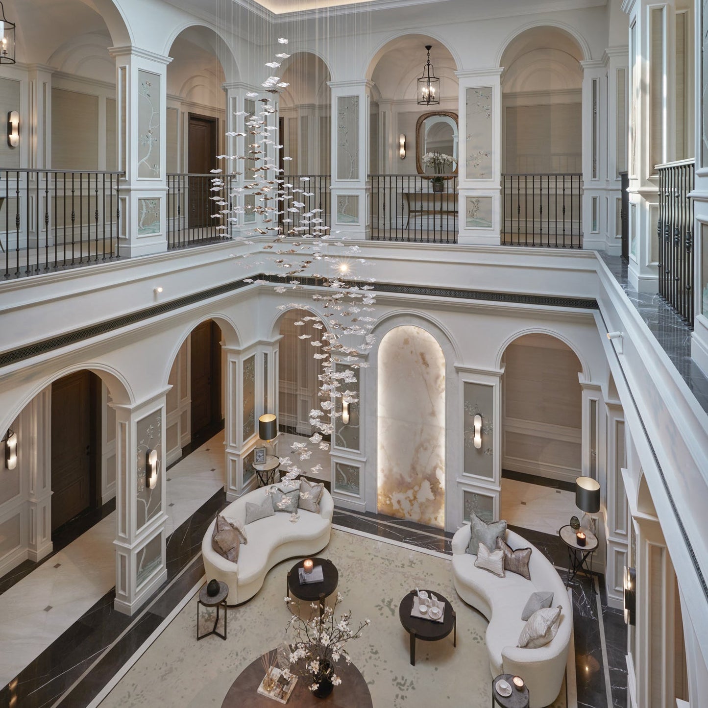 Tidal Art Glass Chandelier - Elegant Design with Dimmable LED Lights