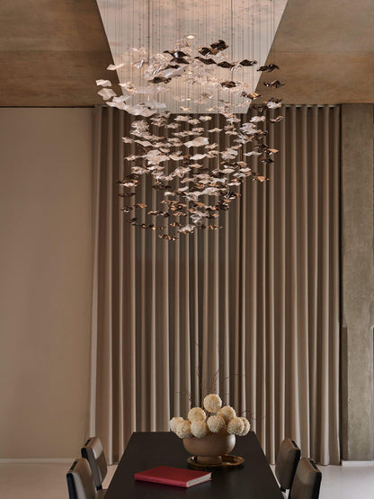 Tidal Stair Chandelier - Elegant Design with Adjustable Height & LED L