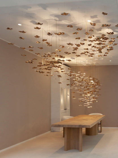 Tidal Art Glass Chandelier - Elegant Design with Dimmable LED Lights