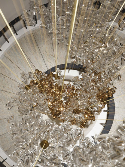 Tidal Stair Chandelier - Elegant Design with Adjustable Height & LED L