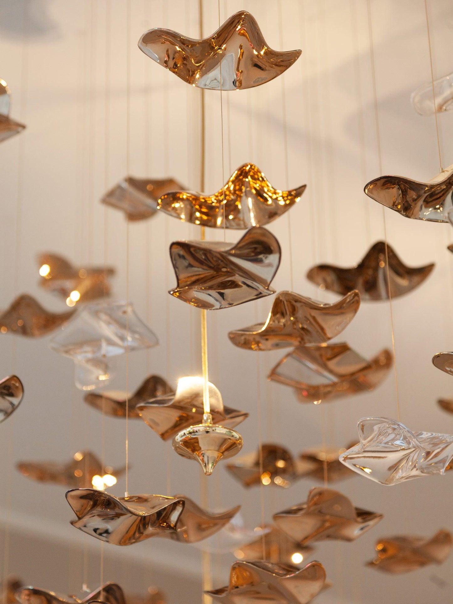 Tidal Stair Chandelier - Elegant Design with Adjustable Height & LED L