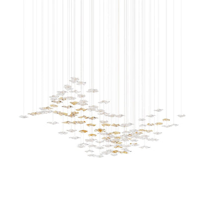 Tidal Art Glass Chandelier - Elegant Design with Dimmable LED Lights