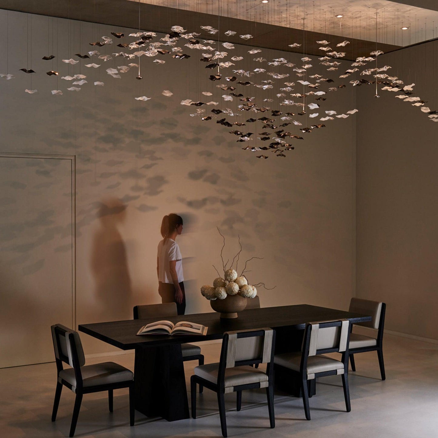 Tidal Stair Chandelier - Elegant Design with Adjustable Height & LED L