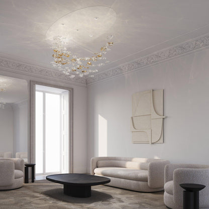 Tidal Art Glass Chandelier - Elegant Design with Dimmable LED Lights