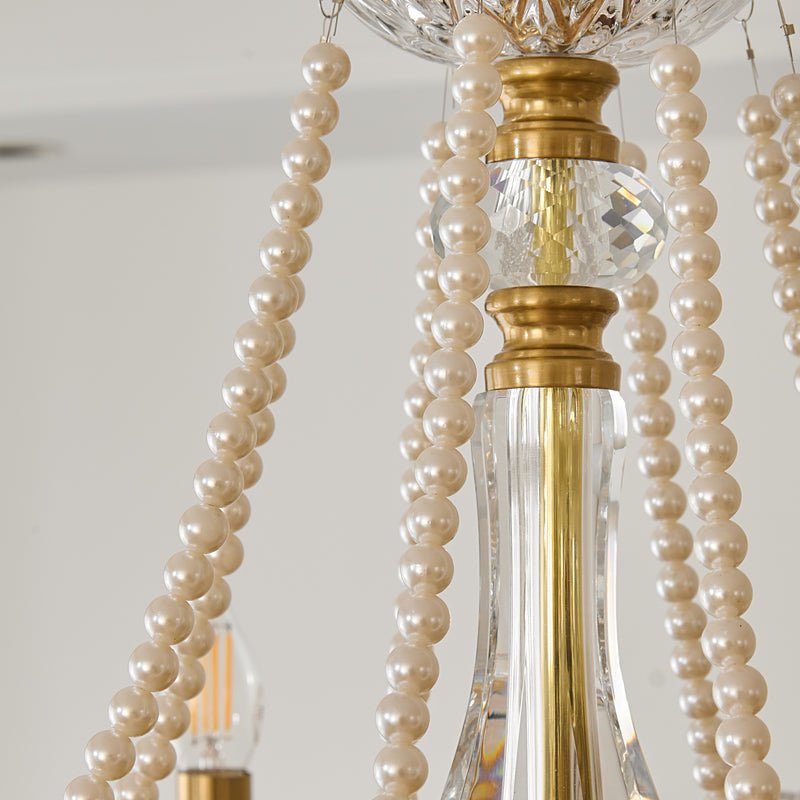Elegant Sapphire Crystal Chandelier with Adjustable Brightness & Dimma
