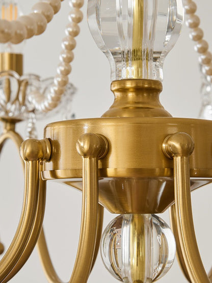 Elegant Sapphire Crystal Chandelier with Adjustable Brightness & Dimma