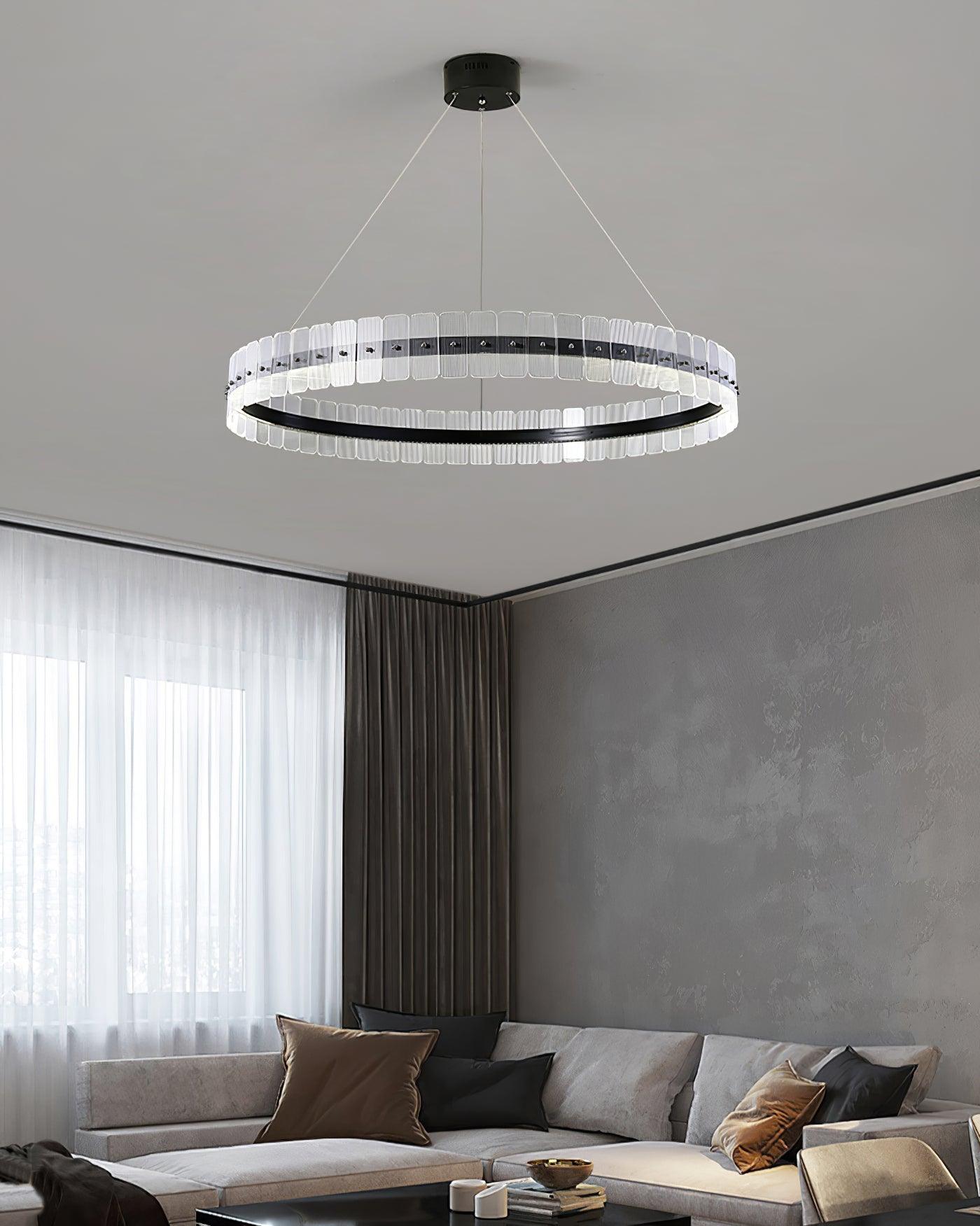 Saturno Modern LED Chandelier - Dimmable, Energy Efficient Lighting