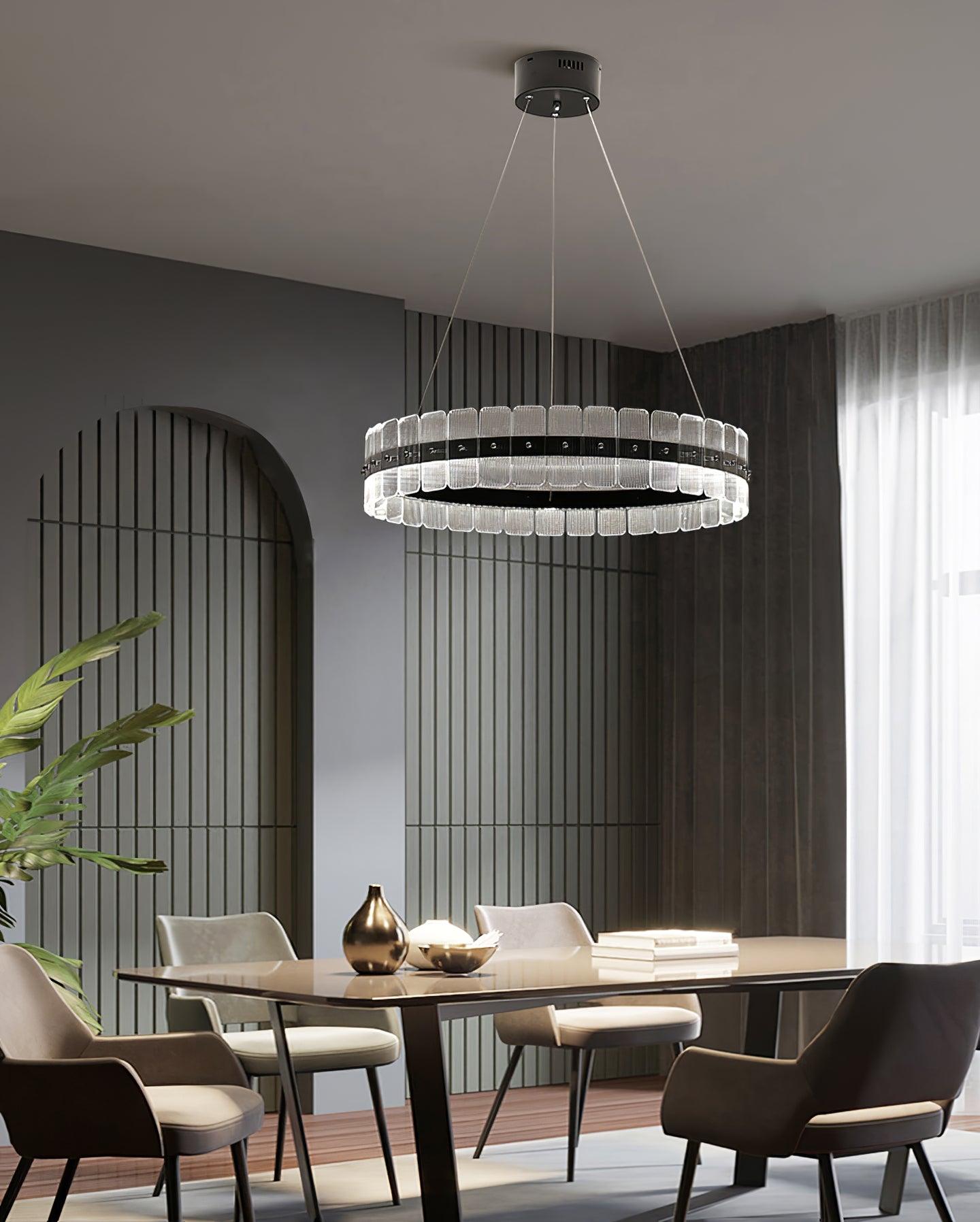 Saturno Modern LED Chandelier - Dimmable, Energy Efficient Lighting