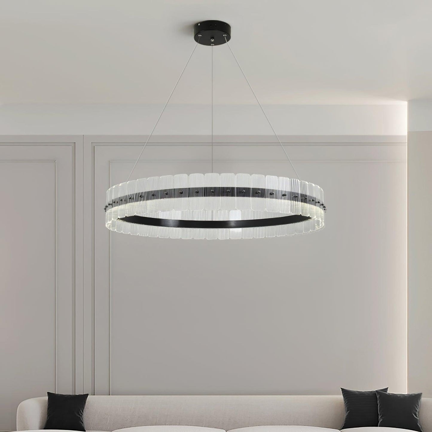 Saturno Modern LED Chandelier - Dimmable, Energy Efficient Lighting