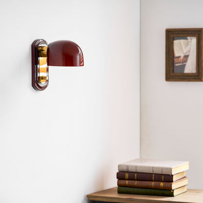 Scarlet Dome Wall Sconce - Elegant Design with LED Light & Adjustable