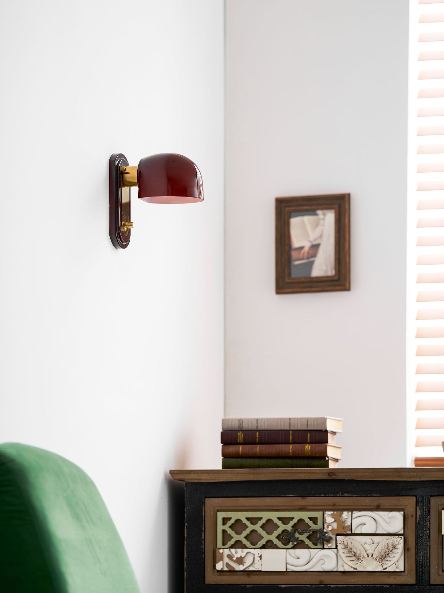 Scarlet Dome Wall Sconce - Elegant Design with LED Light & Adjustable