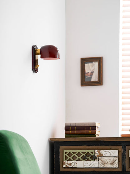 Scarlet Dome Wall Sconce - Elegant Design with LED Light & Adjustable