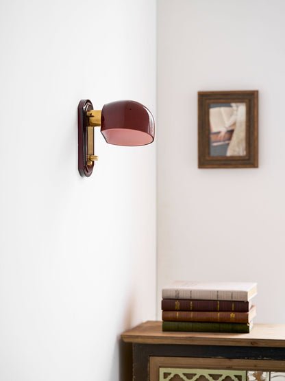 Scarlet Dome Wall Sconce - Elegant Design with LED Light & Adjustable
