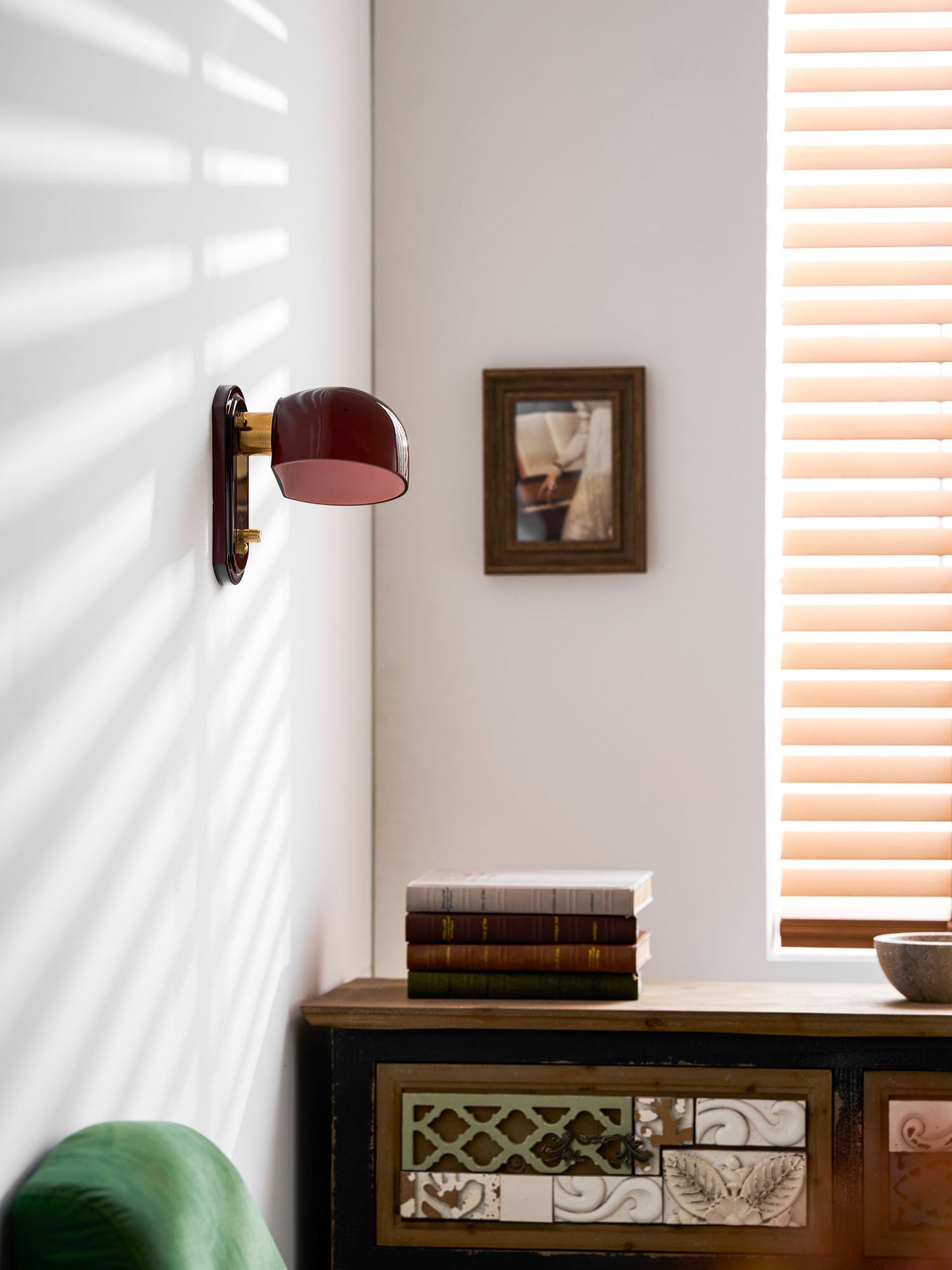 Scarlet Dome Wall Sconce - Elegant Design with LED Light & Adjustable