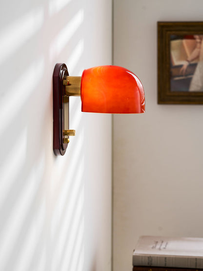 Scarlet Dome Wall Sconce - Elegant Design with LED Light & Adjustable
