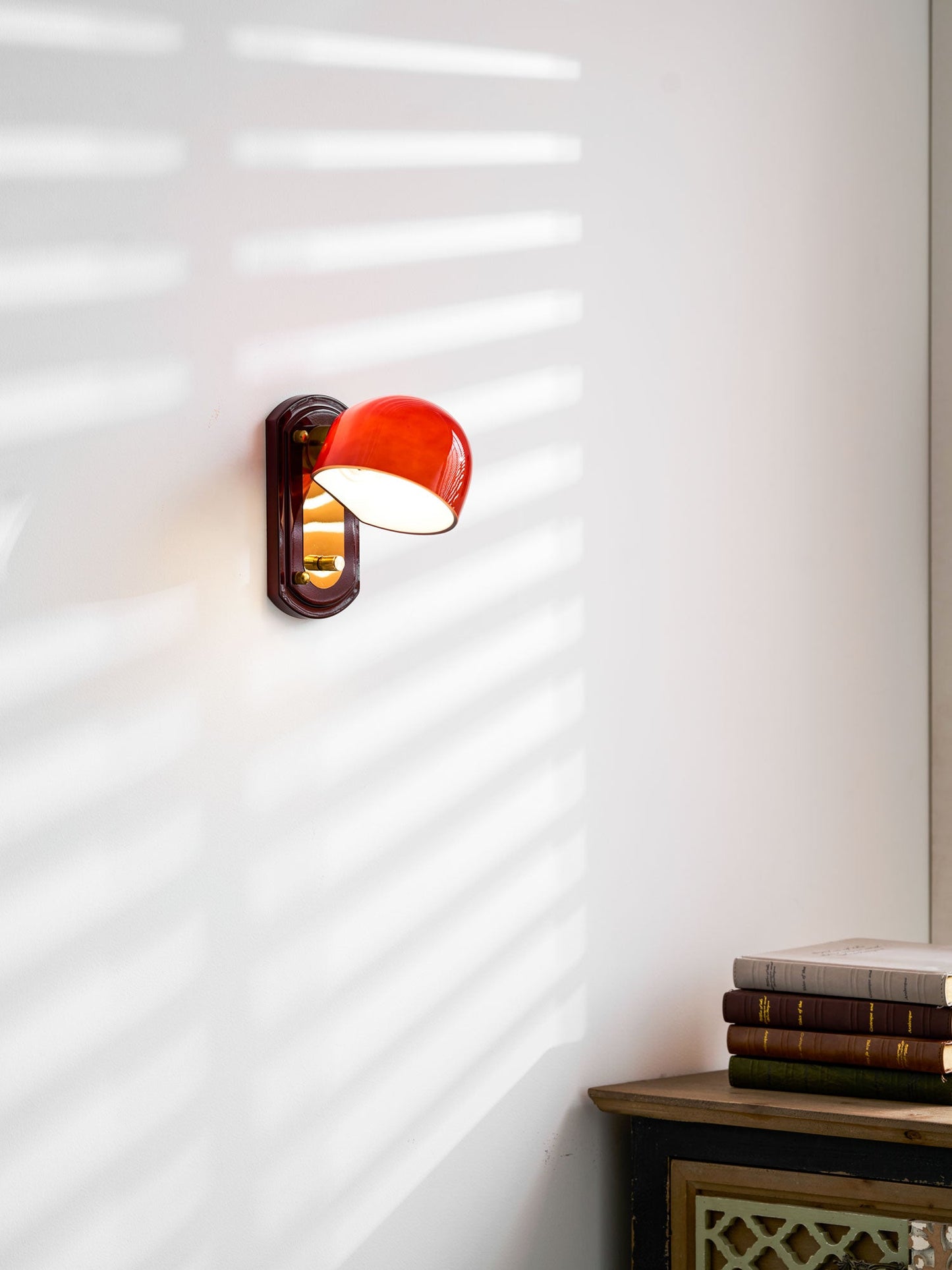 Scarlet Dome Wall Sconce - Elegant Design with LED Light & Adjustable