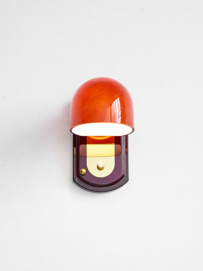 Scarlet Dome Wall Sconce - Elegant Design with LED Light & Adjustable