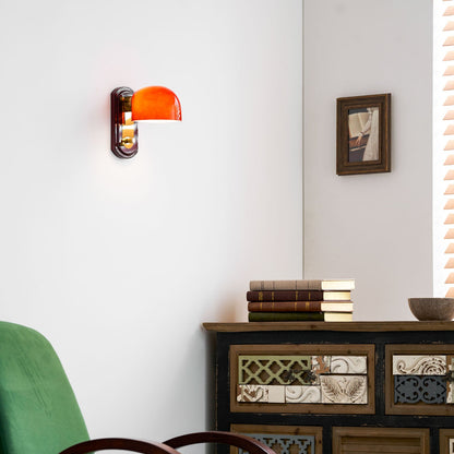 Scarlet Dome Wall Sconce - Elegant Design with LED Light & Adjustable