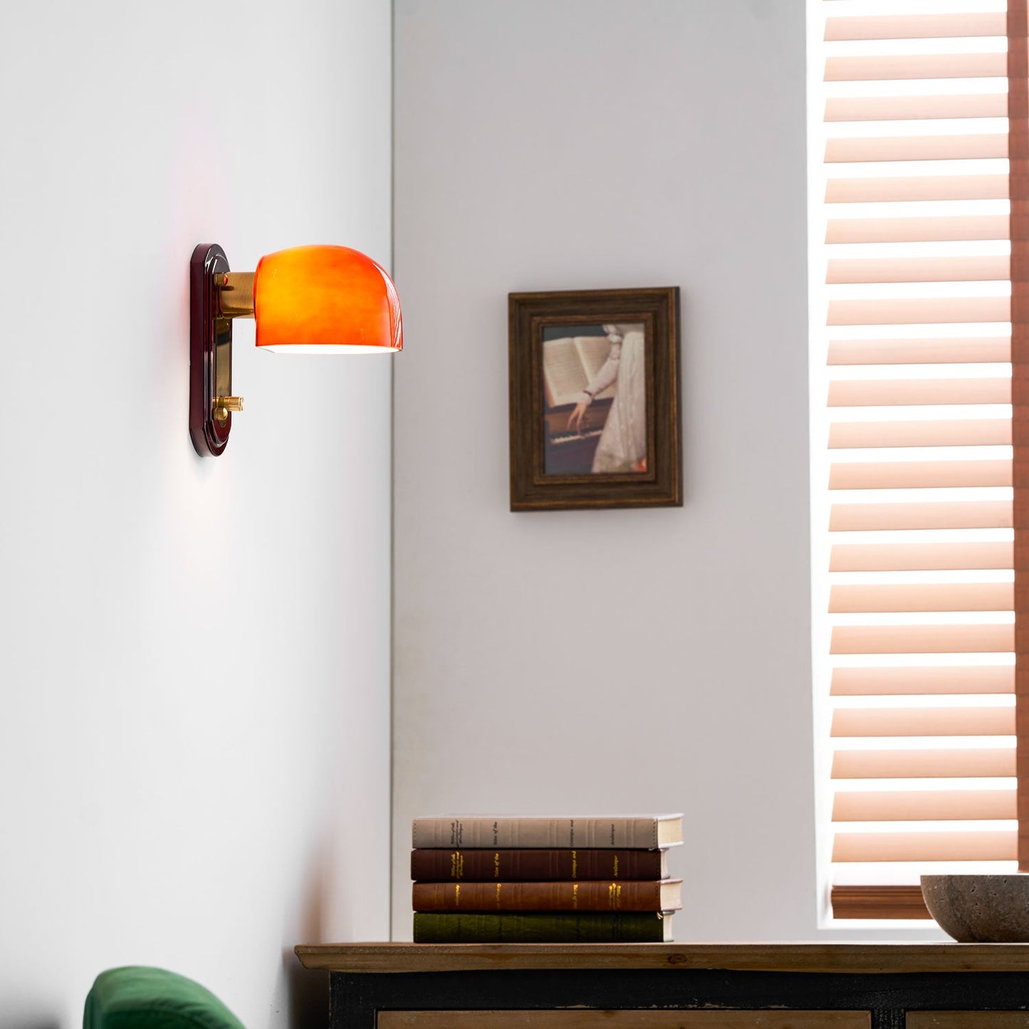Scarlet Dome Wall Sconce - Elegant Design with LED Light & Adjustable