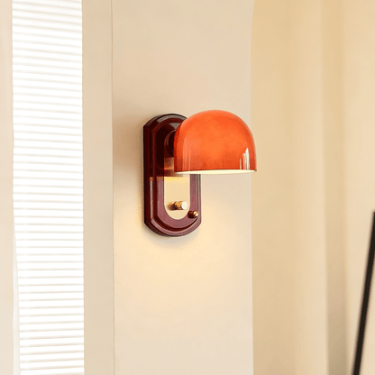 Scarlet Dome Wall Sconce - Elegant Design with LED Light & Adjustable