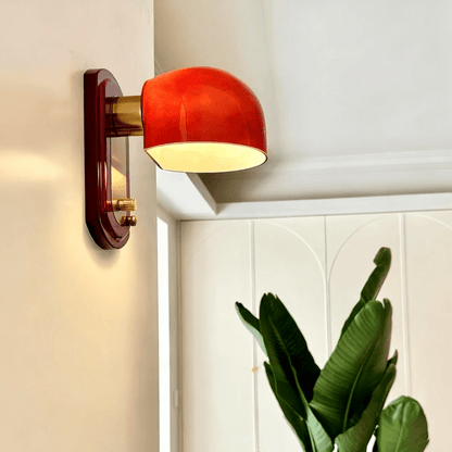 Scarlet Dome Wall Sconce - Elegant Design with LED Light & Adjustable