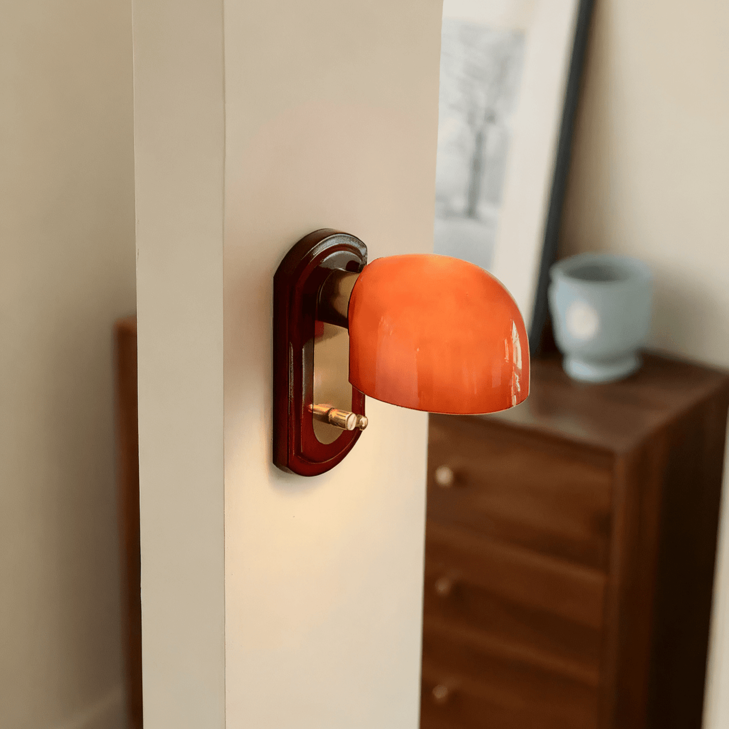 Scarlet Dome Wall Sconce - Elegant Design with LED Light & Adjustable
