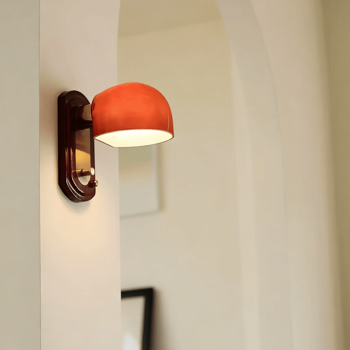 Scarlet Dome Wall Sconce - Elegant Design with LED Light & Adjustable