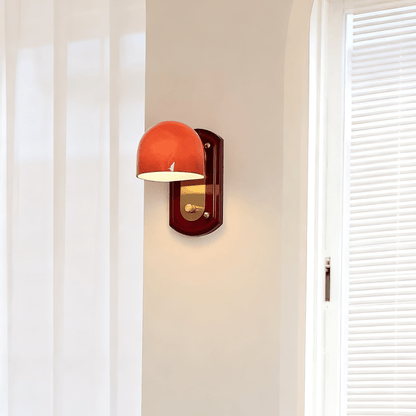 Scarlet Dome Wall Sconce - Elegant Design with LED Light & Adjustable