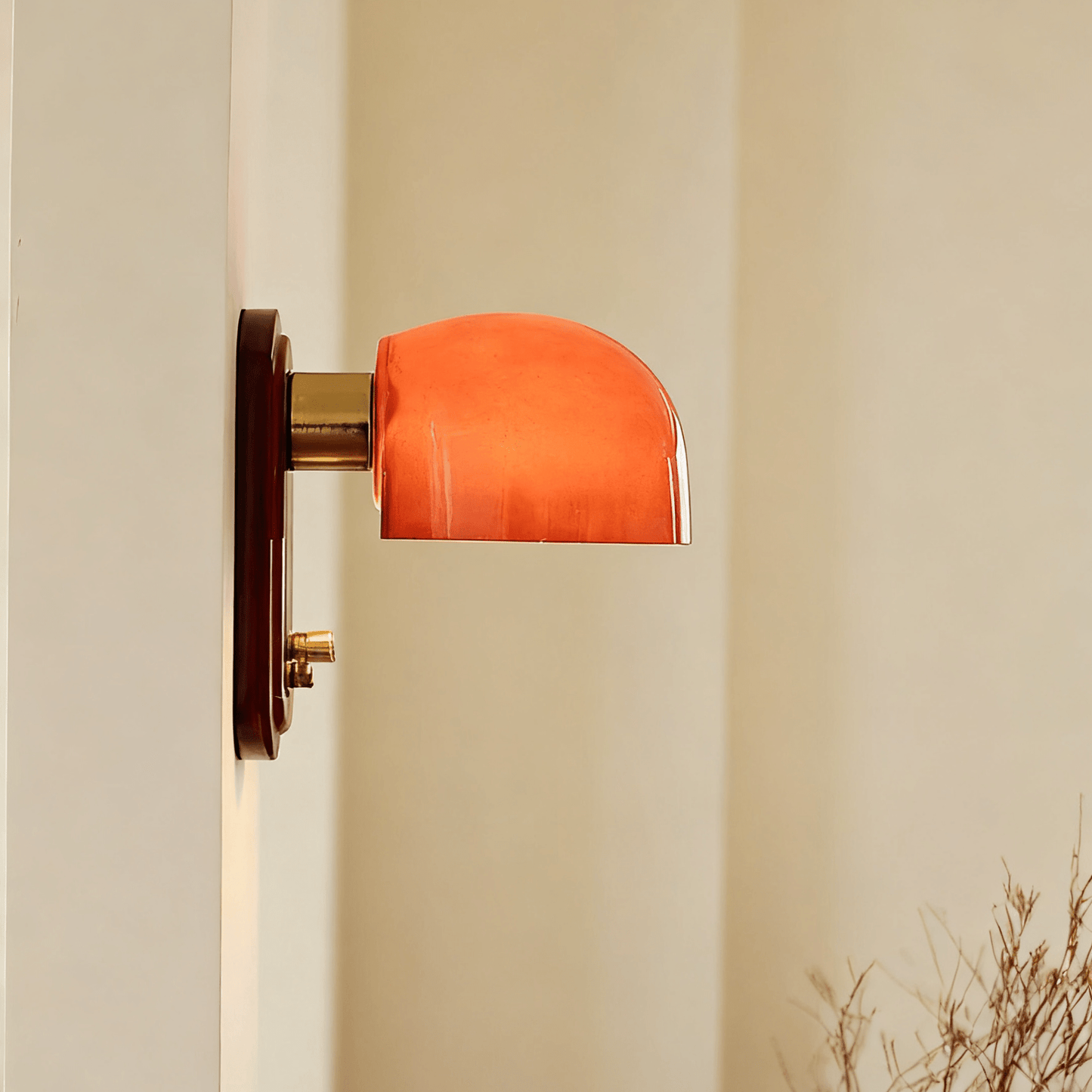 Scarlet Dome Wall Sconce - Elegant Design with LED Light & Adjustable