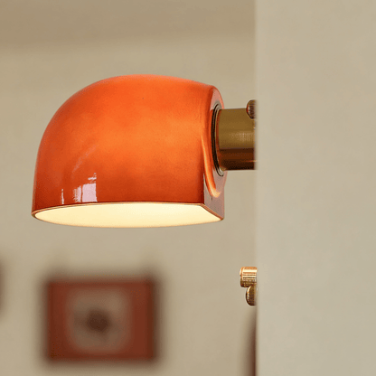 Scarlet Dome Wall Sconce - Elegant Design with LED Light & Adjustable
