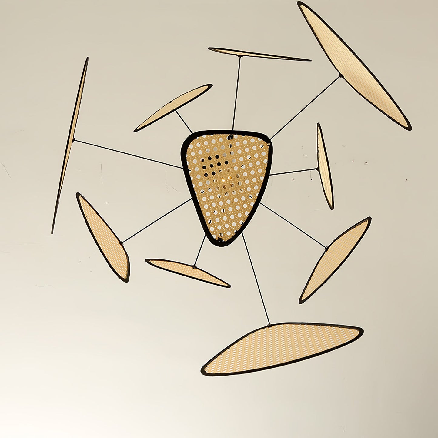 Elegant Screen Cannage Pendant Swag Light with Adjustable Height & War