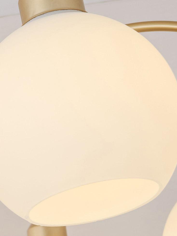 Elegant Sculptural Glass Chandelier with Adjustable Brightness & Moder
