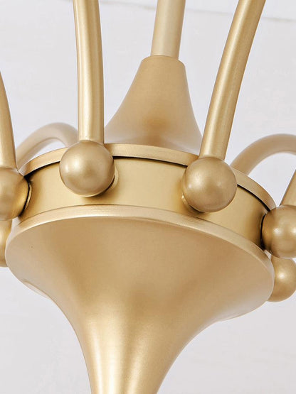 Elegant Sculptural Glass Chandelier with Adjustable Brightness & Moder