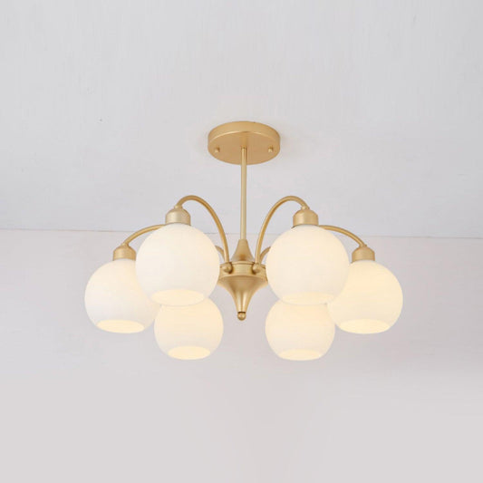 Elegant Sculptural Glass Chandelier with Adjustable Brightness & Moder