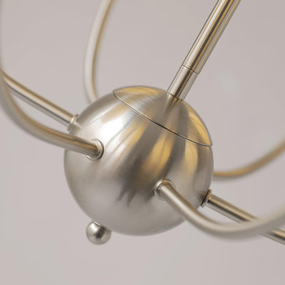 Ceramic Ribbed Chandelier with Adjustable Height and Soft Ambient Ligh
