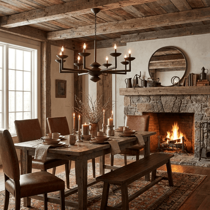 Elegant Sculptural Plaster Candelabra Chandelier with Adjustable Arms