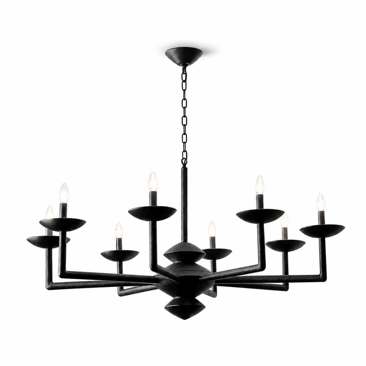 Elegant Sculptural Plaster Candelabra Chandelier with Adjustable Arms