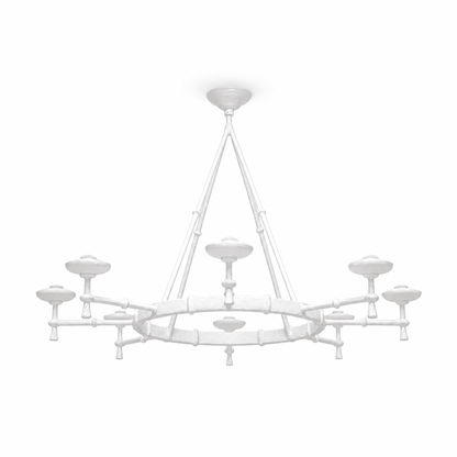 Sculptural Plaster Chalice Chandelier - Elegant Design, Soft Glow Ligh