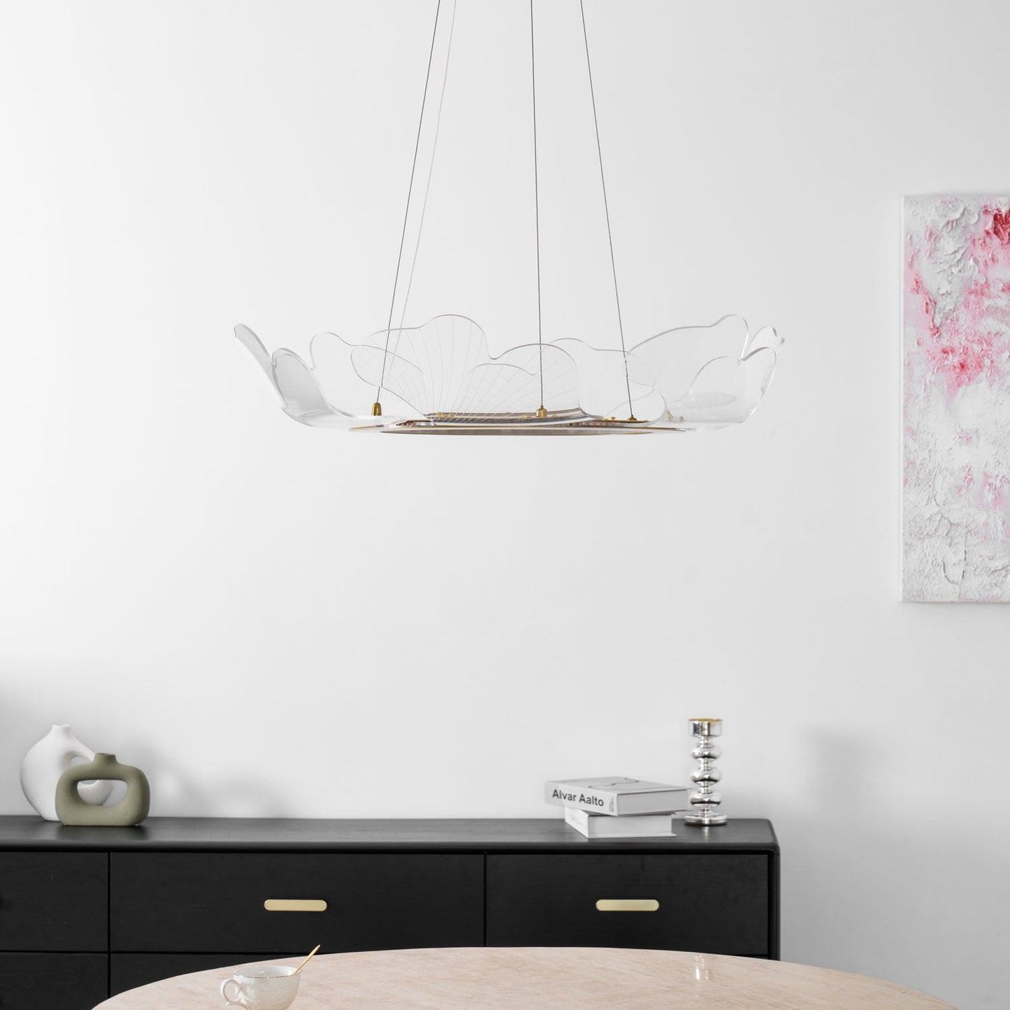 Elegant Sea Chandelier - Adjustable Brightness, Coastal Design