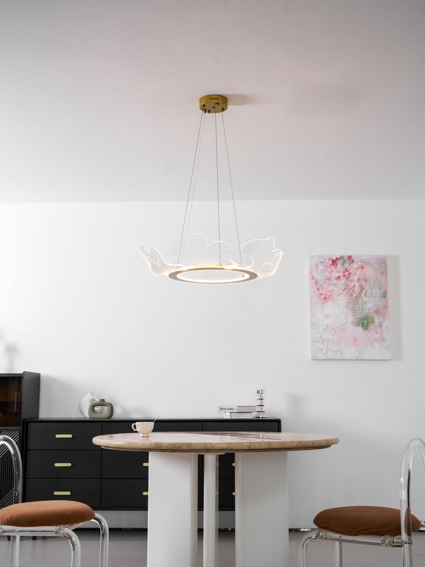 Elegant Sea Chandelier - Adjustable Brightness, Coastal Design