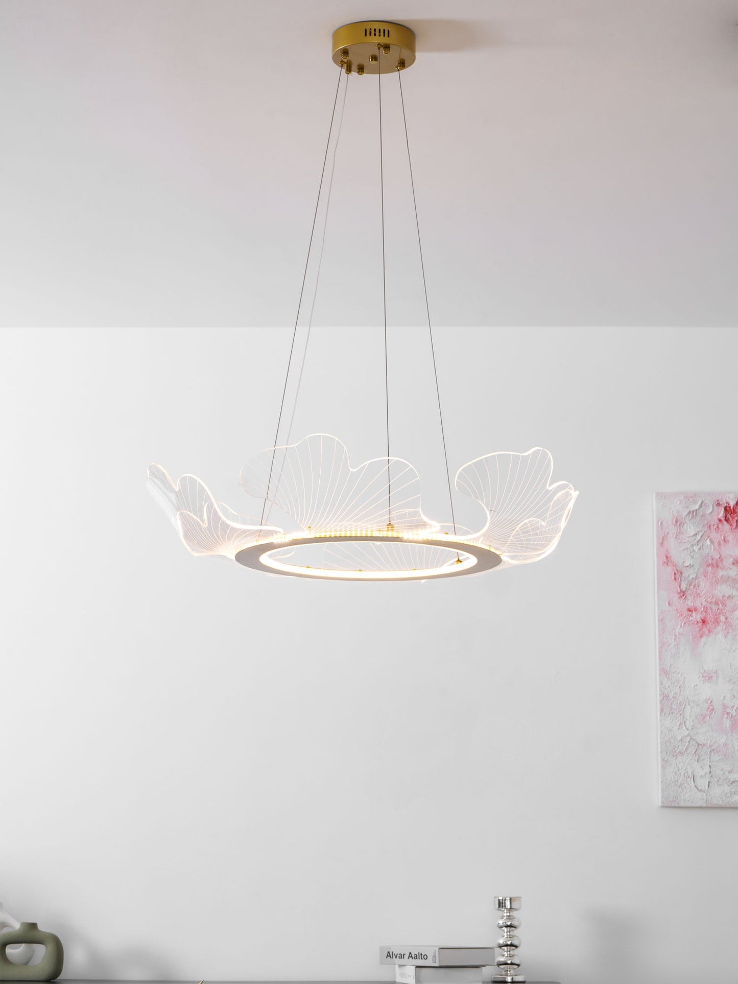 Elegant Sea Chandelier - Adjustable Brightness, Coastal Design
