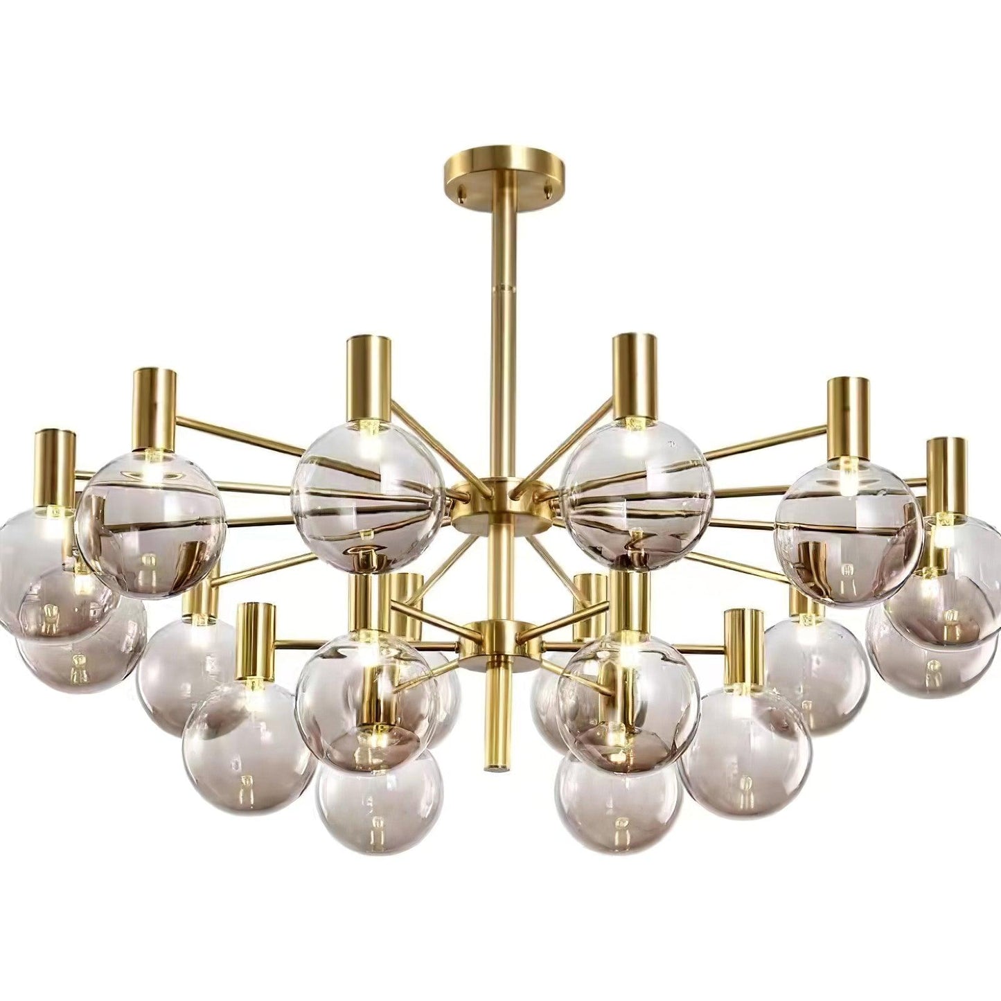 Selva Chandelier - Elegant Lighting Fixture with Adjustable Arms & Cry