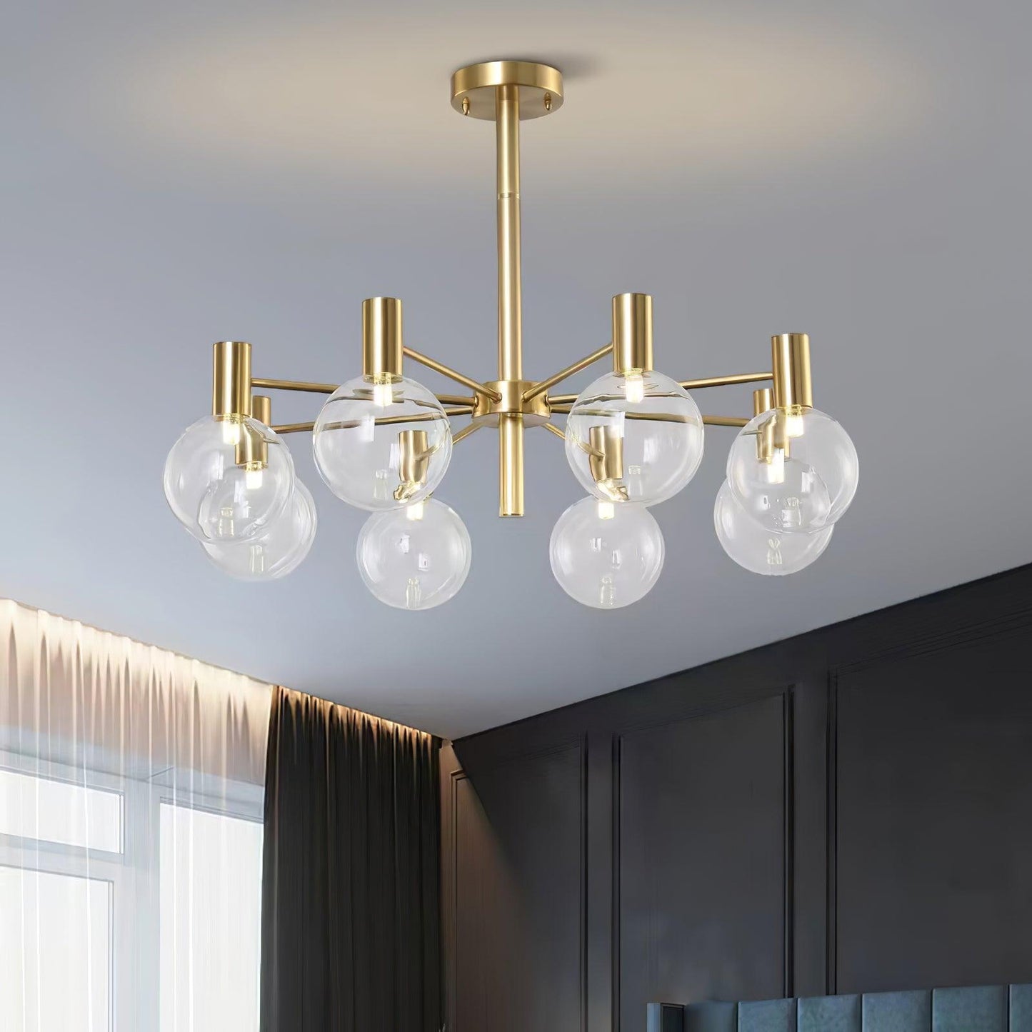 Selva Chandelier - Elegant Lighting Fixture with Adjustable Arms & Cry