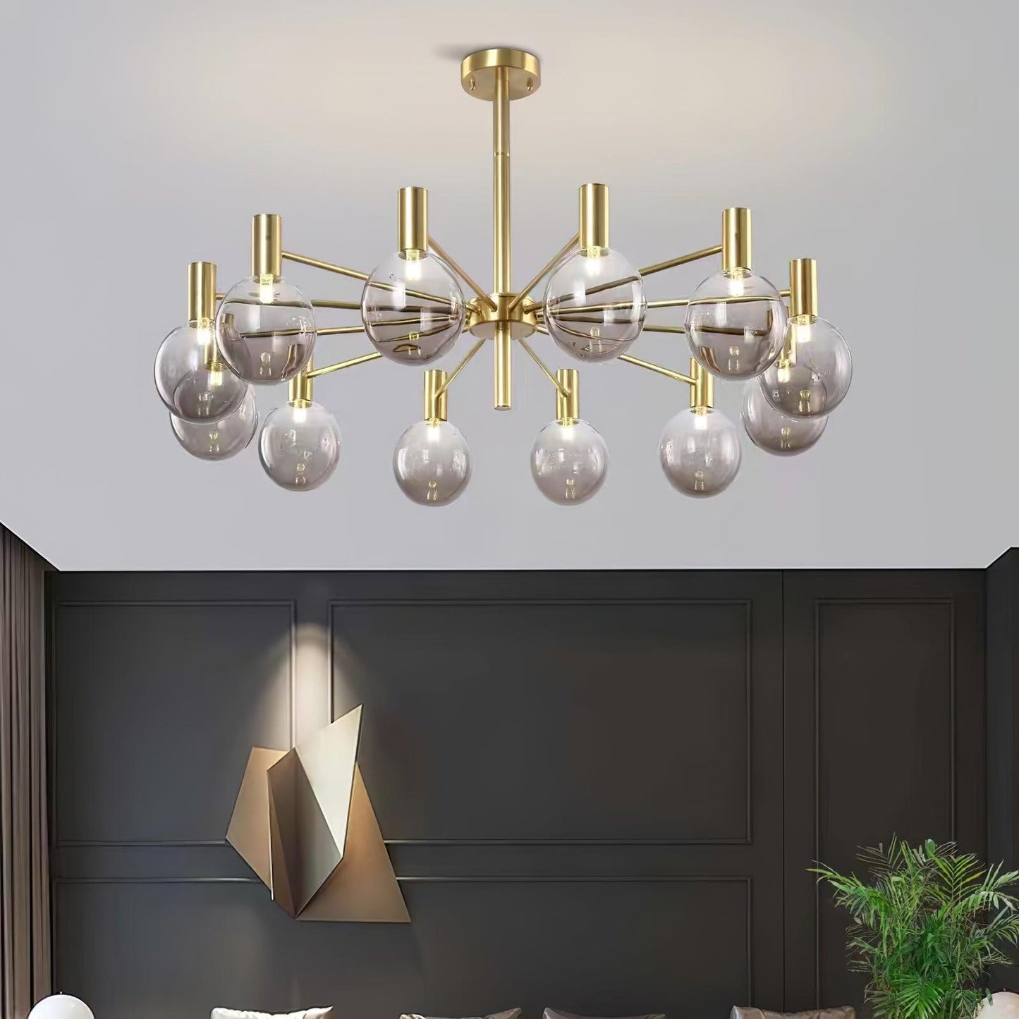 Selva Chandelier - Elegant Lighting Fixture with Adjustable Arms & Cry