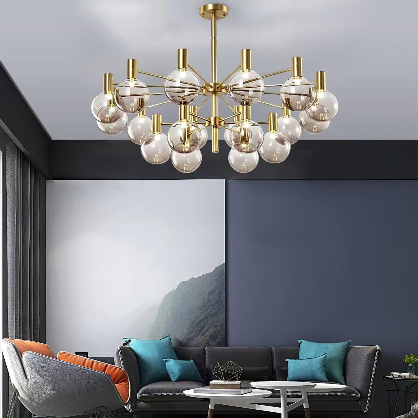 Selva Chandelier - Elegant Lighting Fixture with Adjustable Arms & Cry