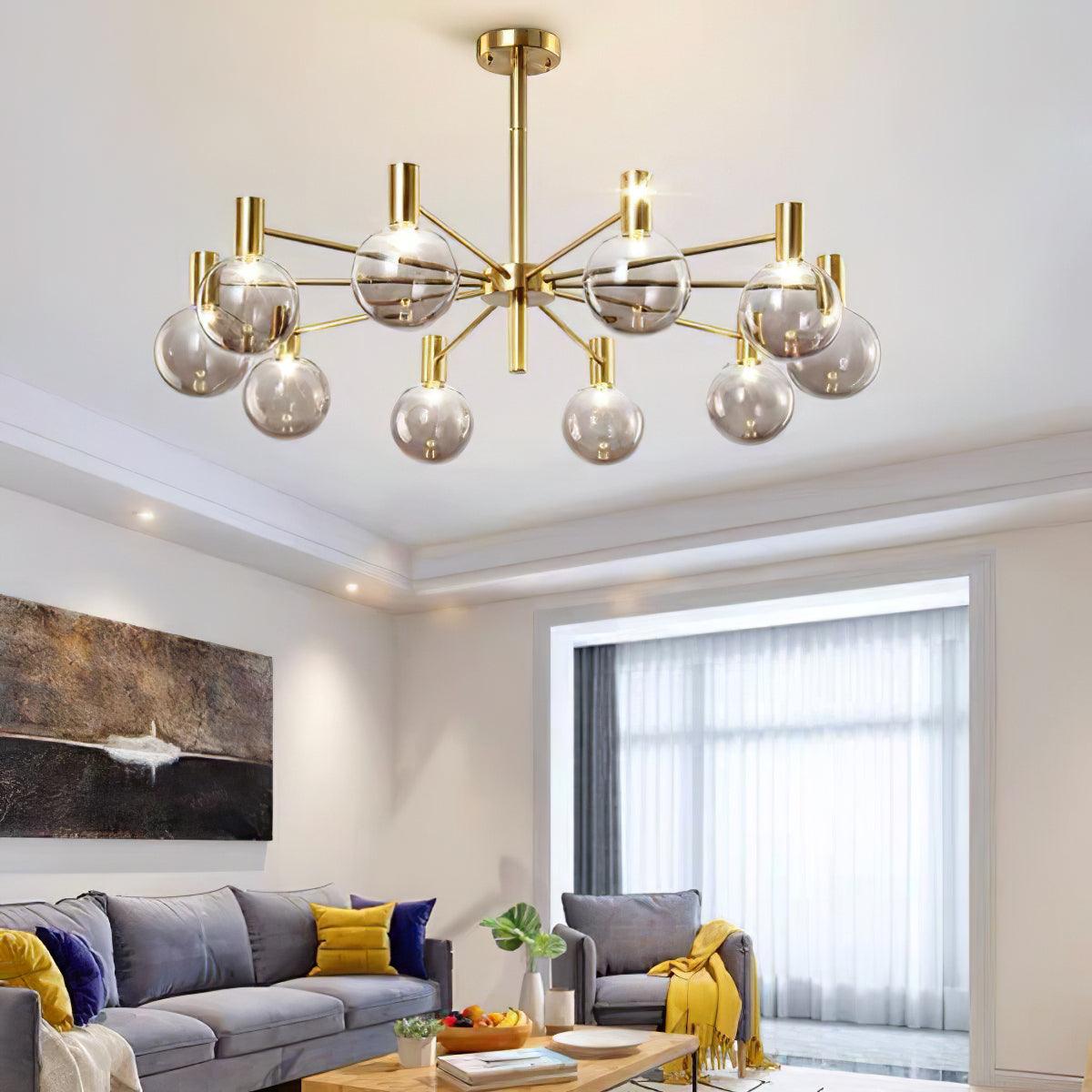 Selva Chandelier - Elegant Lighting Fixture with Adjustable Arms & Cry