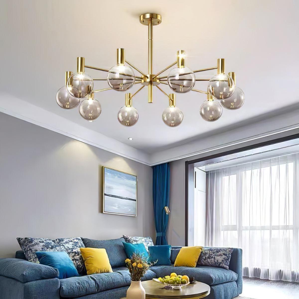 Selva Chandelier - Elegant Lighting Fixture with Adjustable Arms & Cry
