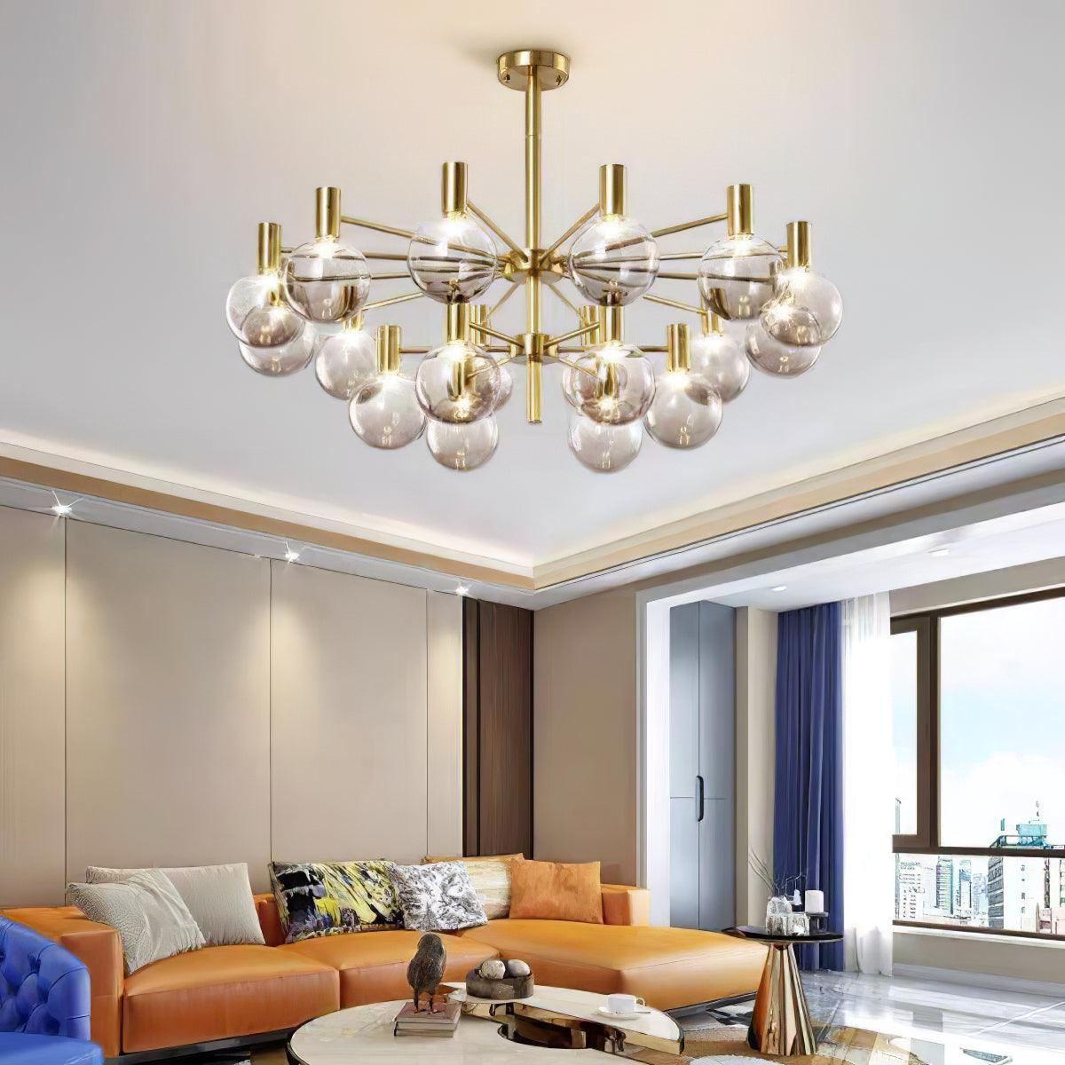 Selva Chandelier - Elegant Lighting Fixture with Adjustable Arms & Cry