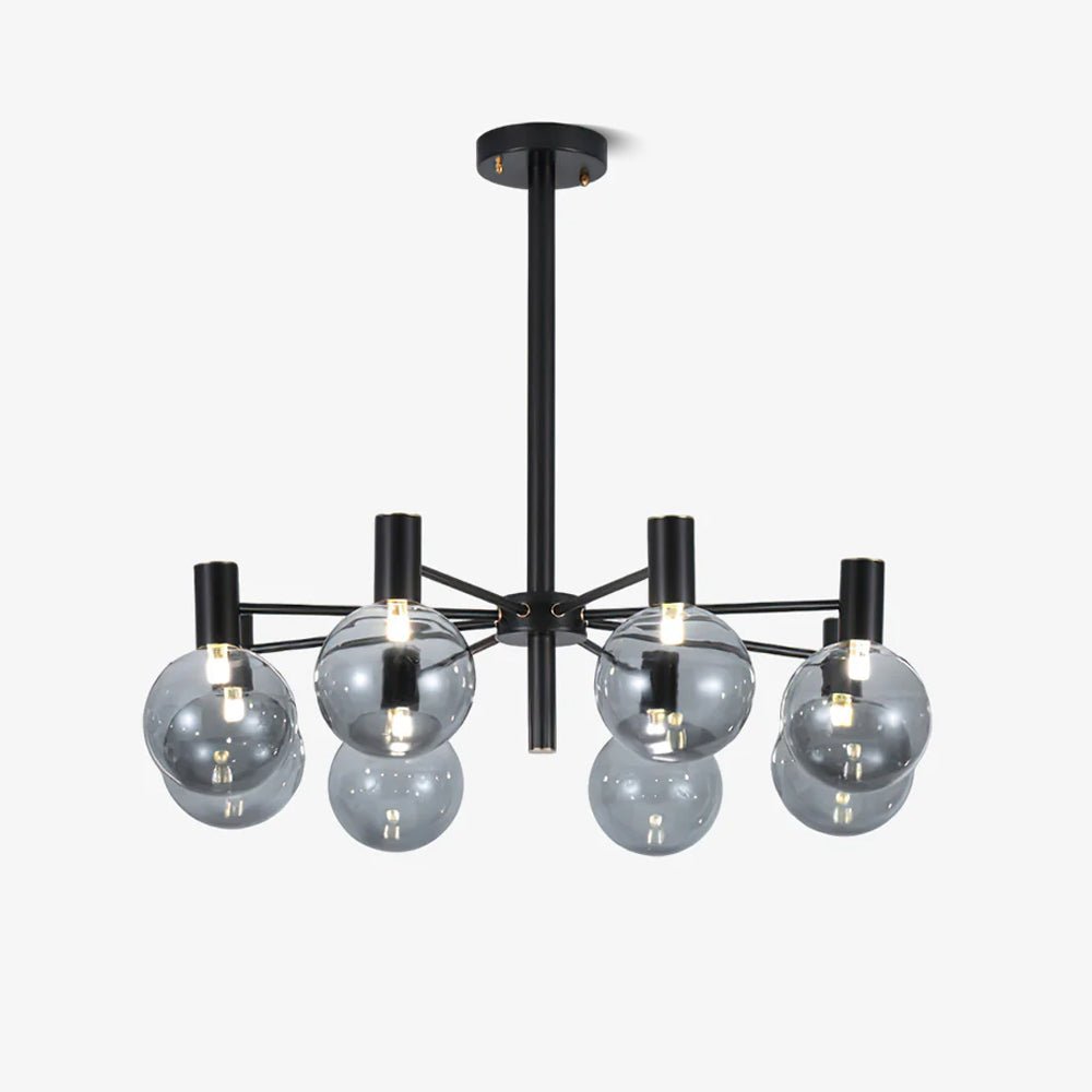 Selva Black Chandelier - Elegant Design with Adjustable Brightness